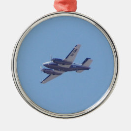 Beech B90 King Air Silbernes Ornament