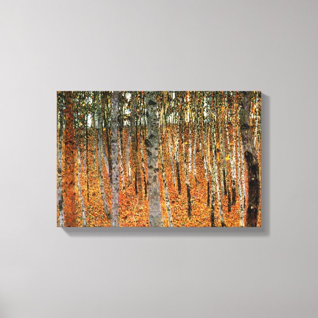 Beech Forest von Gustav Klimt Fine Art Double Pane Leinwanddruck (Vorderseite)