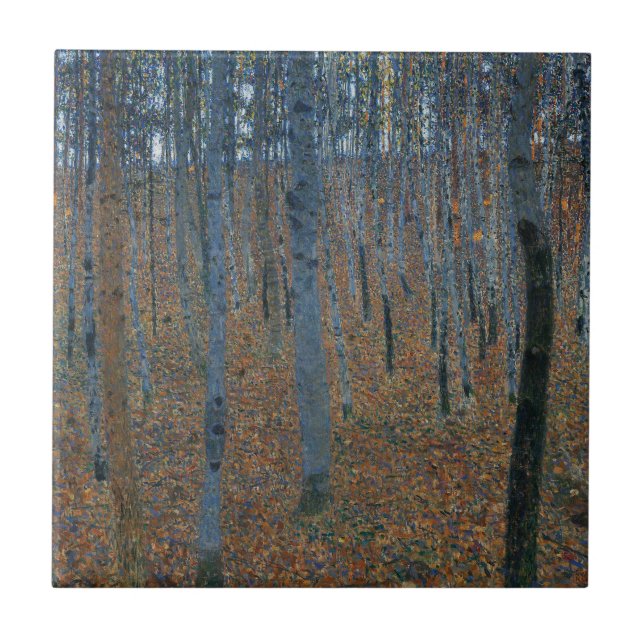 Beech Grove I von Gustav Klimt Fliese (Vorderseite)
