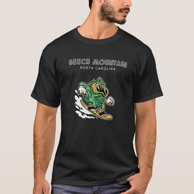 Beech Mountain North Carolina - Funny Snowboarden T-Shirt (Vorderseite)