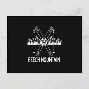 Beech Mountain North Carolina NC Retro Skifahren Postkarte