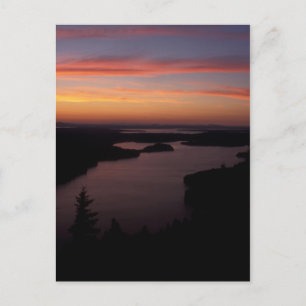 Beech Mountain Twilight Acadia Nationalpark Postkarte