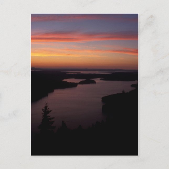Beech Mountain Twilight Acadia Nationalpark Postkarte (Vorderseite)