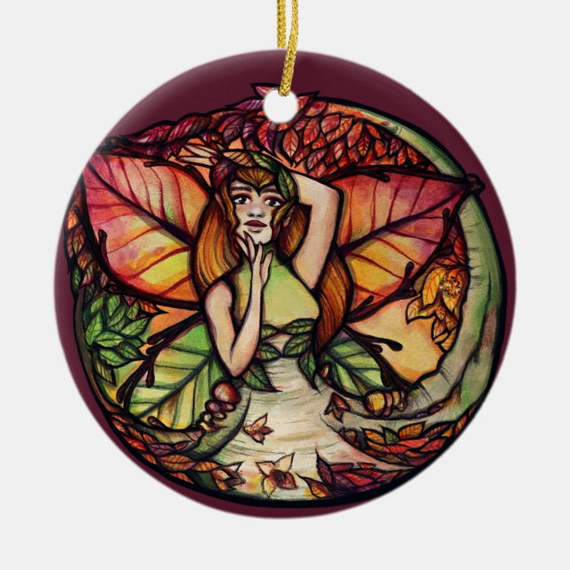 Beech Tree Fairy Nature Lovers Keramik Ornament (Vorne)