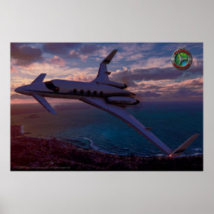 Beechcraft Starship — Corpus Christi Dämmerung Poster