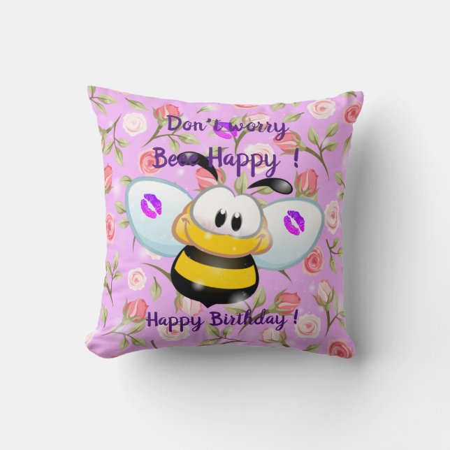 Beee Happy Kissen (Vorderseite)