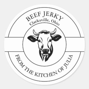 Beef Jerky Label Runder Aufkleber