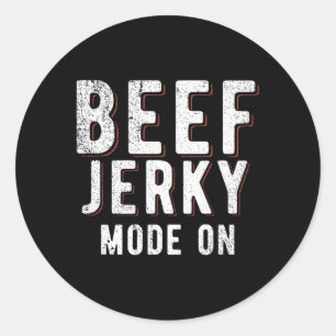 Beef Jerky Moden on Beef Jerky Runder Aufkleber
