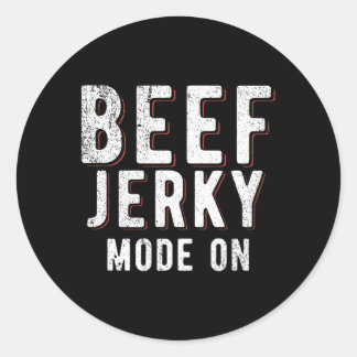 Beef Jerky Moden on Beef Jerky Runder Aufkleber