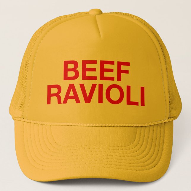 BEEF RAVIOLI Spaß Slogan LKW-Hut Truckerkappe (Vorderseite)