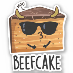 Beefcake Funny Cake Pub Aufkleber