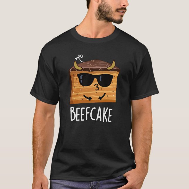 Beefcake Funny Cake Pub Dark BG T-Shirt (Vorderseite)