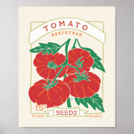 Beefsteak Tomato Seed Packplakat Poster