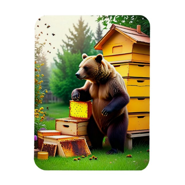 Beehive Bear Magnet (Vertikal)
