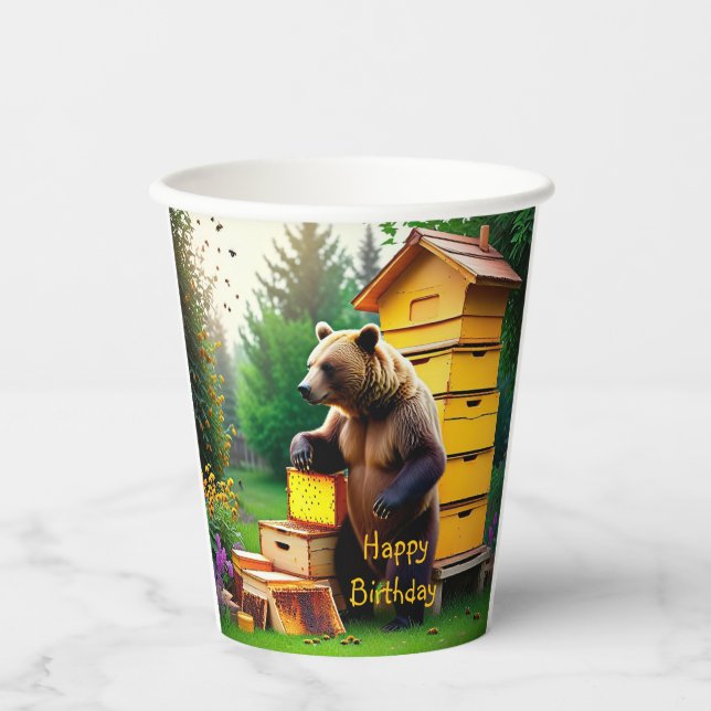 Beehive Bear Pappbecher (Vorderseite)