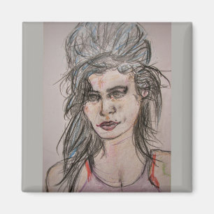 Beehive Girl Walking Magnet