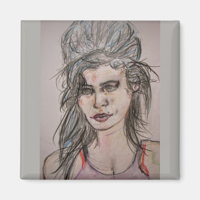 Beehive Girl Walking Magnet (Vorne)