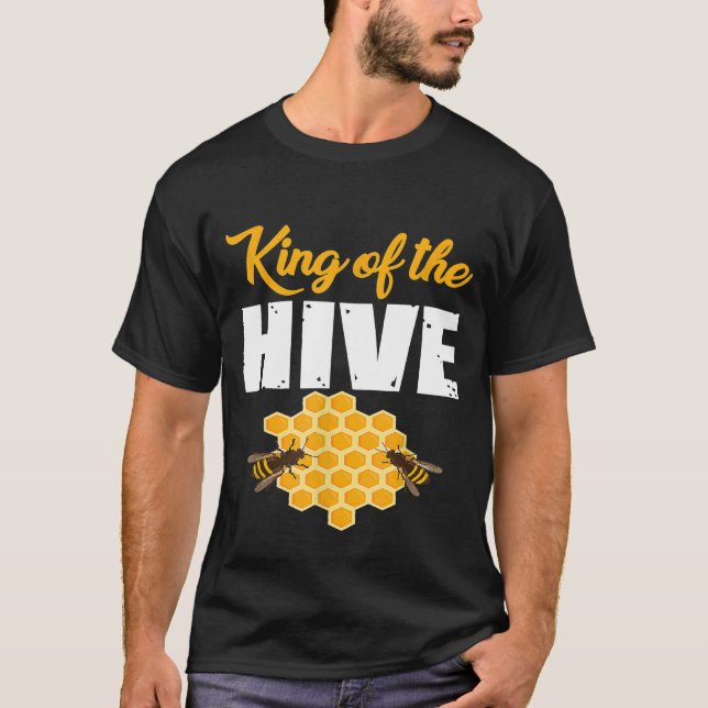 Beehive King Great Beekeeper Honey Bee T-Shirt (Vorderseite)