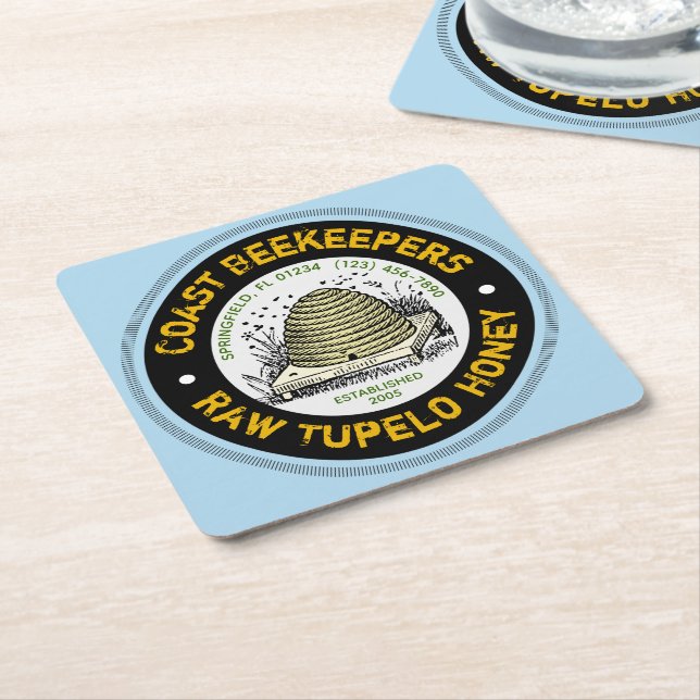 Beehive Tupelo Honey Light Blue Paper Untersetzer (angewinkelt)