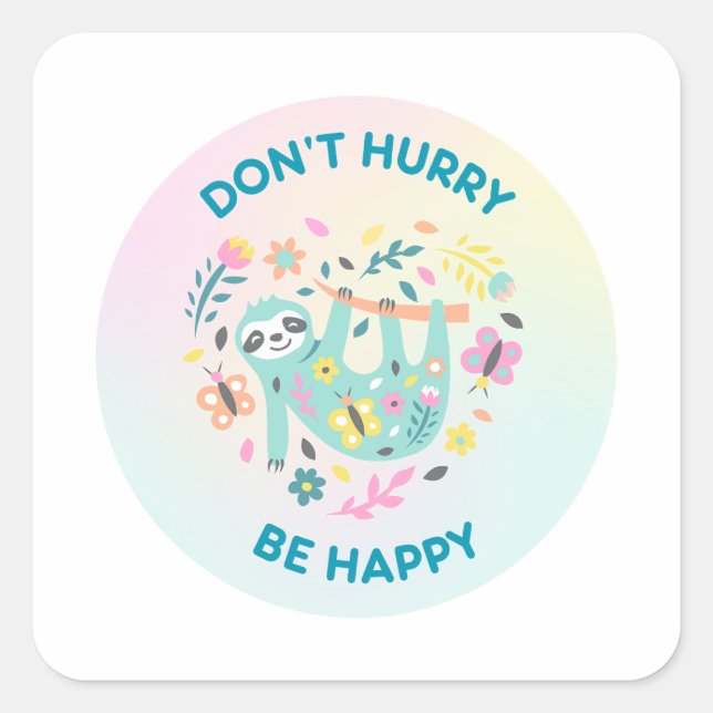 Beeil dich nicht, auf dem Pun Square Sticker zu se (Vorderseite)