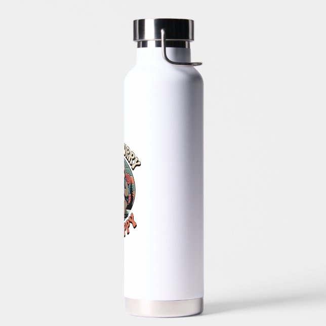 Beeil dich nicht, sei glücklich Faultier Wandertea Trinkflasche (Links)