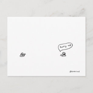 Beeilen Sie sich mit der Postkarte