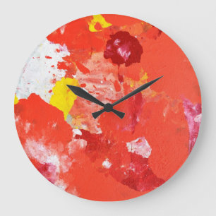 "Beeindrucken Sie mich" bunte abstrakte Kunst-Uhr Große Wanduhr
