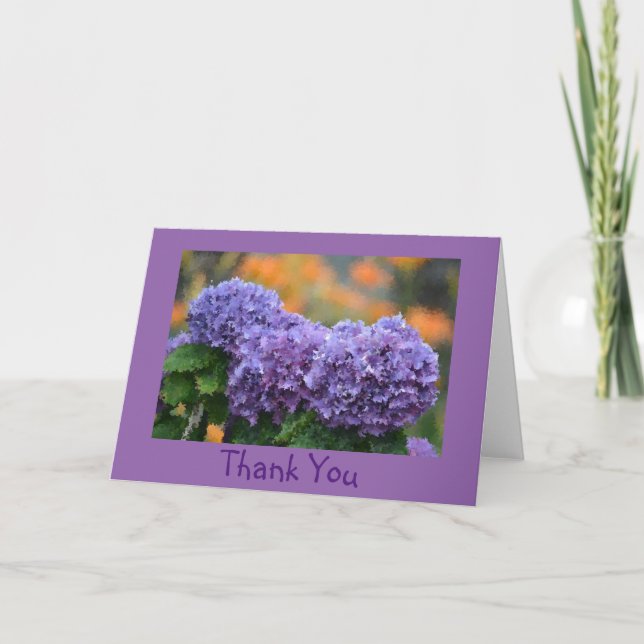 Beeindruckende Hydrangea Danke Karte (Vorderseite)