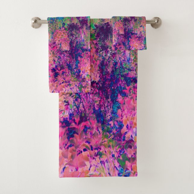 Beeindruckende Lila und heiß rosa Landschaft Badhandtuch Set (Insitu)