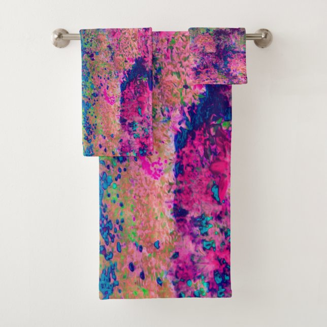 Beeindruckende Lila und heiß rosa Landschaft Badhandtuch Set (Insitu)