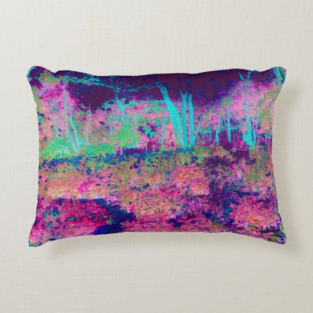Beeindruckende Lila und heiß rosa Landschaft Dekokissen (Vorderseite)
