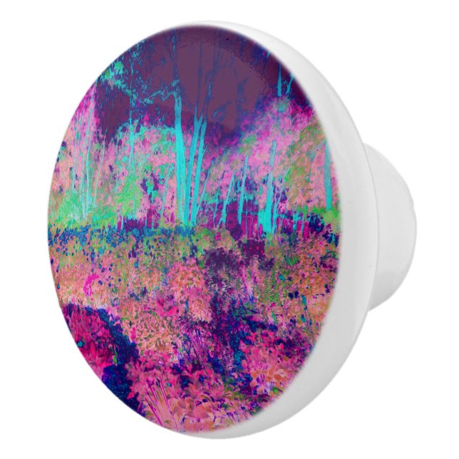 Beeindruckende Lila und heiß rosa Landschaft Keramikknauf (Rechts)