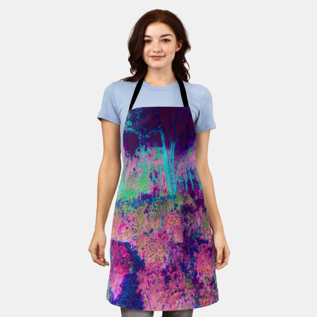 Beeindruckende Lila und heiß rosa Landschaft Schürze (Getragen)