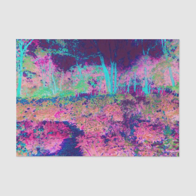 Beeindruckende Lila und heiß rosa Landschaft Seidenpapier (Vorderseite)