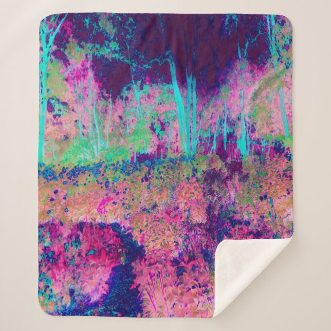 Beeindruckende Lila und heiß rosa Landschaft Sherpadecke (Vorderseite)