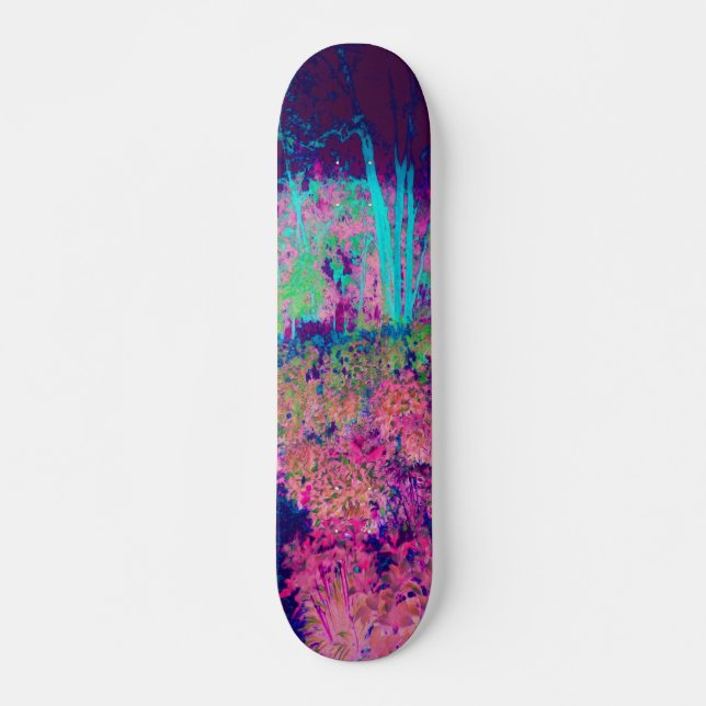 Beeindruckende Lila und heiß rosa Landschaft Skateboard (Vorne)
