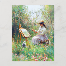 Beeindruckende Ölmalerei neben der Außenhaut Postkarte