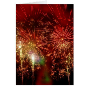 Beeindruckende rote Feuerwerke