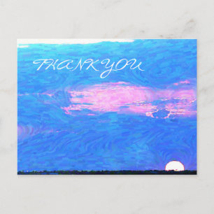 Beeindruckender Sonnenuntergang vom Meer Danke Pos Postkarte