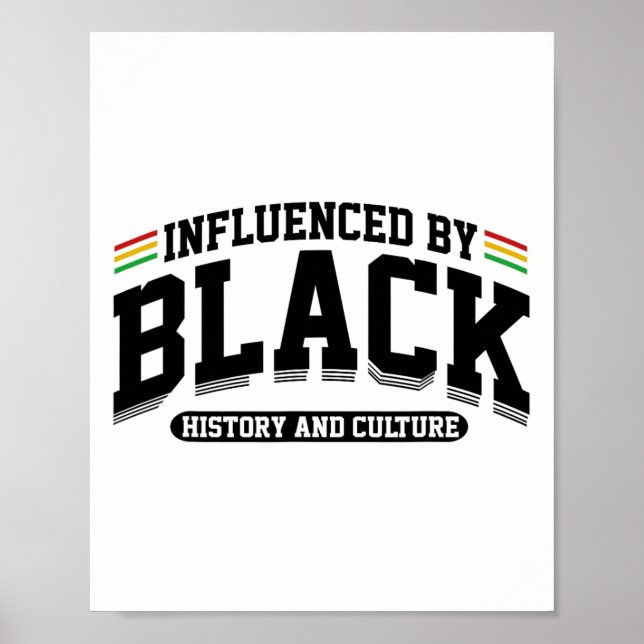 Beeinflusst durch schwarze Geschichte und Kultur A Poster (Vorne)