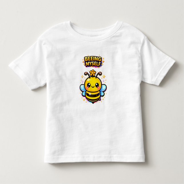 Beeing Myself Bee – Cute Toddler Girl T-Shirt (Vorderseite)