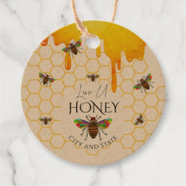 Beekeeper Apiary Honey Jar Classic Round Favor Tag Geschenkanhänger