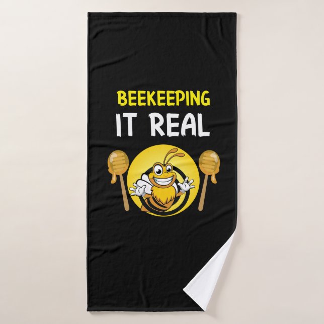 Beekeeper Art BeeKeeping It Real Badehandtuch (Badehandtuch)