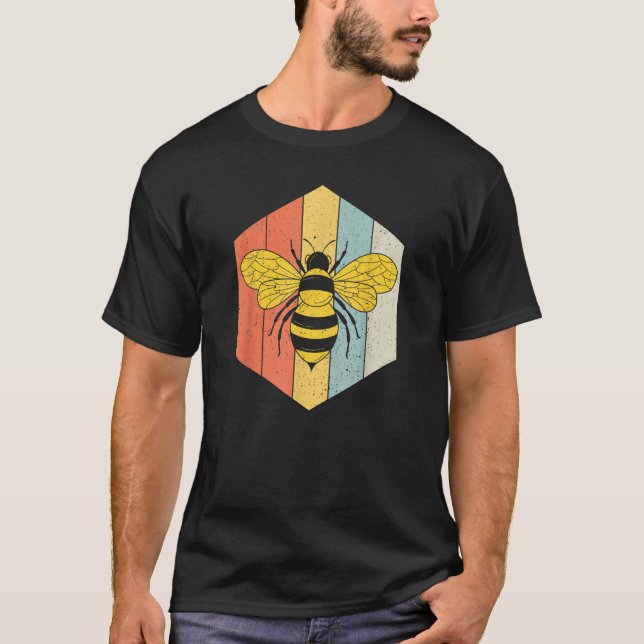 Beekeeper Beekeeping Bumblebee Vintage Retro Bees T-Shirt (Vorderseite)
