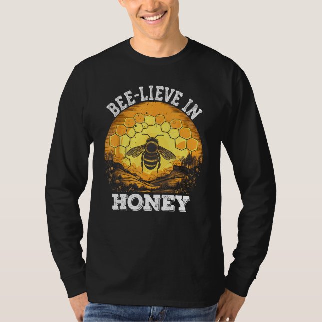 Beekeeper  Ideas Bee lieve Beekeeping Apiarist T-Shirt (Vorderseite)