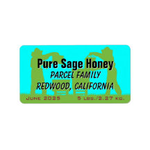 Beekeeper Silhouette Blue Personalisiert Honey Jar