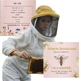 Beekeeper's I'M KEEPER Queen Bee Business Card Quadratische Visitenkarte