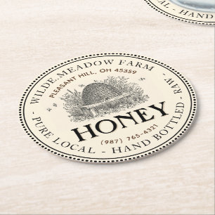Beekeeper's Ivory Skep Honey Promotion Untersetzer