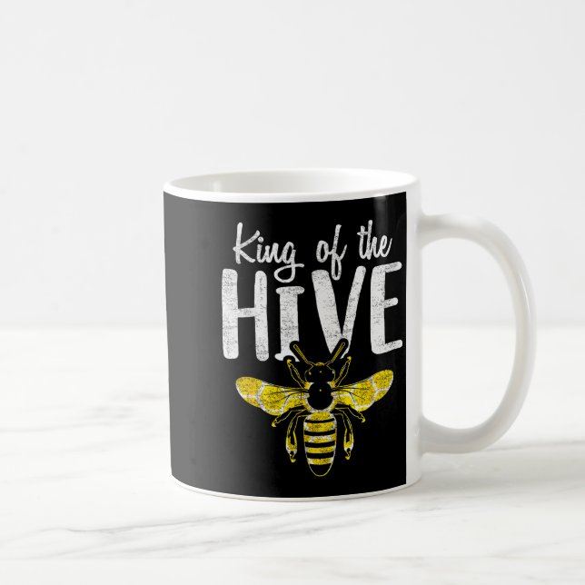 Beekeepers King Of The Hive Funny Bee Whisper Gift Kaffeetasse (Rechts)