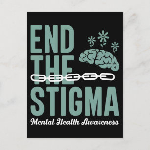 Beende das Stigma Psychische Gesundheit Awareness Feiertagspostkarte